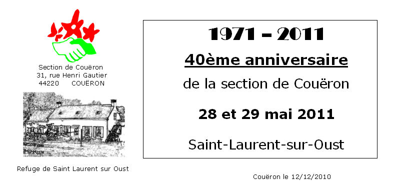 2011 St Laurent sur Oust 40 ans